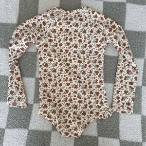 Rylee and cru Floral Long Sleeve swim